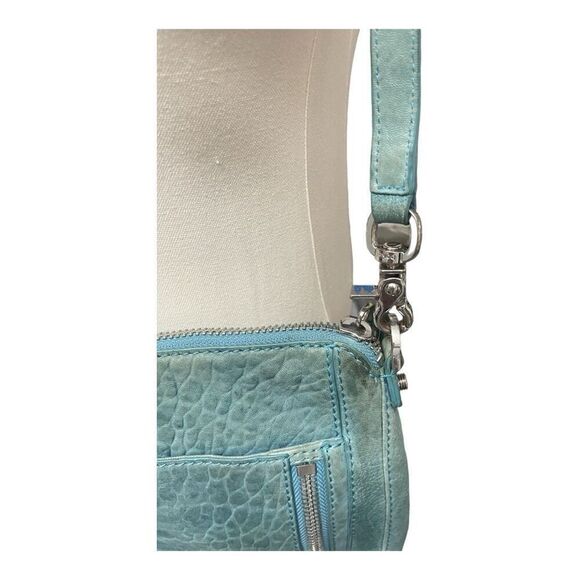 Botkier Light Blue Zipper Embellished Shoulder Bag - Picture 7 of 11